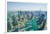 High view of Dubai Marina, Dubai, United Arab Emirates, Middle East-Fraser Hall-Framed Photographic Print