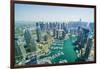 High view of Dubai Marina, Dubai, United Arab Emirates, Middle East-Fraser Hall-Framed Photographic Print