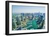 High view of Dubai Marina, Dubai, United Arab Emirates, Middle East-Fraser Hall-Framed Photographic Print