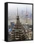 High View of Jinmao (Jin Mao) Tower and Oriental Pearl Tower, Shanghai, China, Asia-Amanda Hall-Framed Stretched Canvas