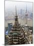 High View of Jinmao (Jin Mao) Tower and Oriental Pearl Tower, Shanghai, China, Asia-Amanda Hall-Mounted Photographic Print