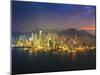 High View of the Hong Kong Island Skyline and Harbour at Sunset, Hong Kong, China, Asia-Amanda Hall-Mounted Photographic Print