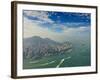 High View of the Hong Kong Island Skyline and Victoria Harbour, Hong Kong, China, Asia-Amanda Hall-Framed Photographic Print