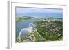 High View Overlooking Gardens by Bay Botanical Gardens with its Conservatories and Supertree Grove-Fraser Hall-Framed Photographic Print