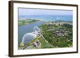 High View Overlooking Gardens by Bay Botanical Gardens with its Conservatories and Supertree Grove-Fraser Hall-Framed Photographic Print