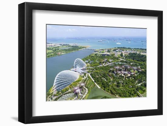 High View Overlooking Gardens by Bay Botanical Gardens with its Conservatories and Supertree Grove-Fraser Hall-Framed Photographic Print