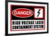 High Voltage Laser Containment System-null-Framed Art Print