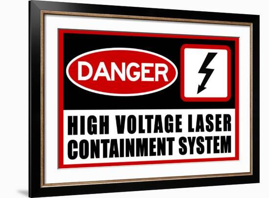 High Voltage Laser Containment System-null-Framed Art Print