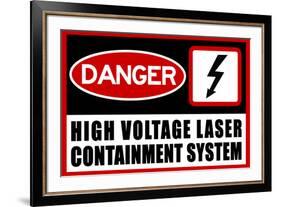 High Voltage Laser Containment System-null-Framed Art Print