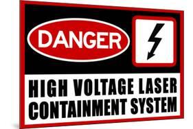 High Voltage Laser Containment System-null-Mounted Art Print
