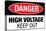 High Voltage Warning Keep Out Plastic Sign-null-Stretched Canvas