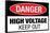 High Voltage Warning Keep Out Plastic Sign-null-Framed Stretched Canvas
