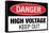 High Voltage Warning Keep Out Plastic Sign-null-Framed Stretched Canvas