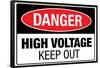 High Voltage Warning Keep Out Sign Poster-null-Framed Poster