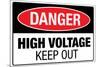 High Voltage Warning Keep Out Sign Poster-null-Mounted Poster