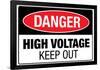 High Voltage Warning Keep Out Sign Poster-null-Framed Poster