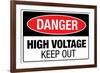 High Voltage Warning Keep Out-null-Framed Art Print