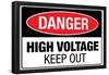 High Voltage Warning Keep Out-null-Framed Poster