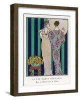 High-Waisted Clinging Gown-Georges Barbier-Framed Photographic Print