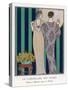 High-Waisted Clinging Gown-Georges Barbier-Stretched Canvas
