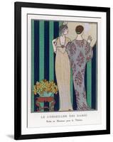 High-Waisted Clinging Gown-Georges Barbier-Framed Photographic Print