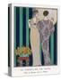 High-Waisted Clinging Gown-Georges Barbier-Stretched Canvas