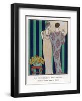 High-Waisted Clinging Gown-Georges Barbier-Framed Photographic Print