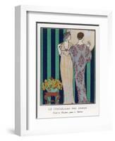 High-Waisted Clinging Gown-Georges Barbier-Framed Photographic Print