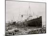 High Water at New Orleans, La., Levee, March 21, 1903-null-Mounted Photo