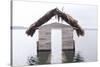 High Water Floods Lakeside Cabanas, Climate Change, Lago Peten Itza, Guatemala, Central America-Colin Brynn-Stretched Canvas