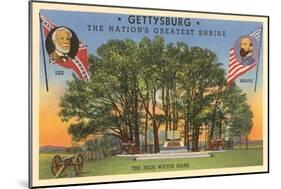 High Water Mark, Gettysburg, Pennsylvania-null-Mounted Art Print