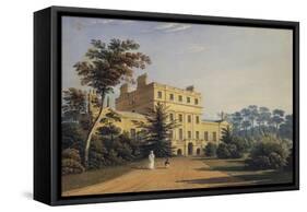 Higham House in Woodford-John Varley-Framed Stretched Canvas