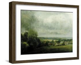 Higham Village am Flusse Stour, c.1804-John Constable-Framed Giclee Print