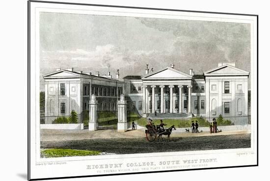 Highbury College, South-West Front, Islington, London, 1827-Thomas Dale-Mounted Giclee Print