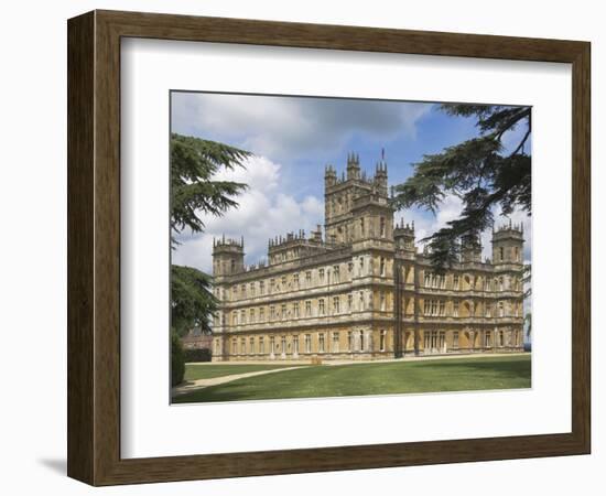 Highclere Castle, Home of Earl of Carnarvon, Location for BBC's Downton Abbey, Hampshire, England-James Emmerson-Framed Photographic Print