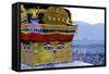 Higher View of the Buddhist Stupa-Simon Montgomery-Framed Stretched Canvas