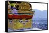 Higher View of the Buddhist Stupa-Simon Montgomery-Framed Stretched Canvas