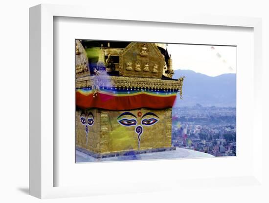 Higher View of the Buddhist Stupa-Simon Montgomery-Framed Photographic Print