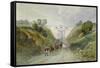 Highgate Archway Viaduct, London, C1820-null-Framed Stretched Canvas
