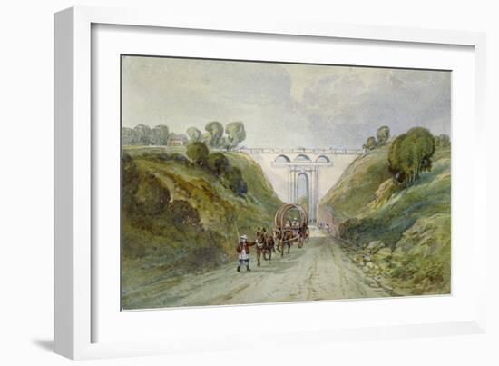 Highgate Archway Viaduct, London, C1820-null-Framed Giclee Print