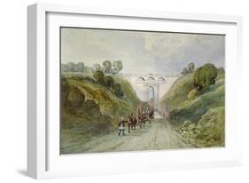 Highgate Archway Viaduct, London, C1820-null-Framed Giclee Print