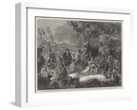 Highgate Fields During the Great Fire of London, in 1666-Edgar Melville Ward-Framed Giclee Print