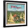 Highgrove, California, Home Brand Citrus Label-Lantern Press-Framed Art Print