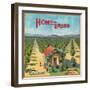 Highgrove, California, Home Brand Citrus Label-Lantern Press-Framed Art Print