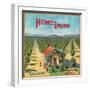 Highgrove, California, Home Brand Citrus Label-Lantern Press-Framed Art Print