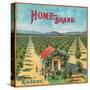 Highgrove, California, Home Brand Citrus Label-Lantern Press-Stretched Canvas