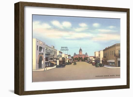 Highland Avenue, Marfa, Texas-null-Framed Art Print