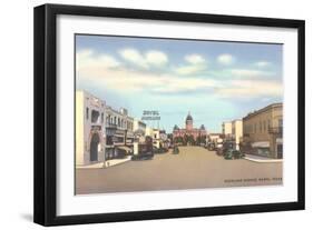 Highland Avenue, Marfa, Texas-null-Framed Art Print