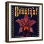 Highland Beautiful Brand - Highland, California - Citrus Crate Label-Lantern Press-Framed Art Print