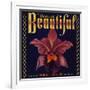 Highland Beautiful Brand - Highland, California - Citrus Crate Label-Lantern Press-Framed Art Print